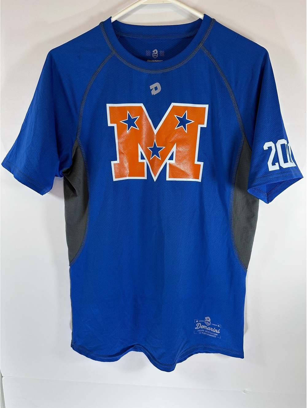 DeMarini Baseball Performance Shirt Men's M Blue Gray #12 2021 Training